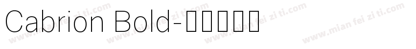 Cabrion Bold字体转换